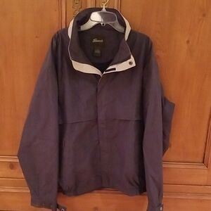 Navy Windbreaker Lightweight Water-Resistant Jacket